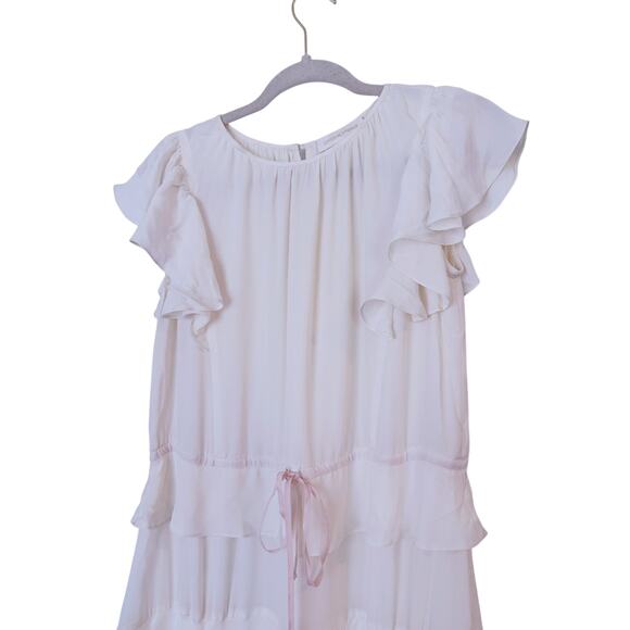 LoveShackFancy Coquette Ruffle Tiered Maxi Dress Small Ivory Romantic Bridal - Picture 3 of 10